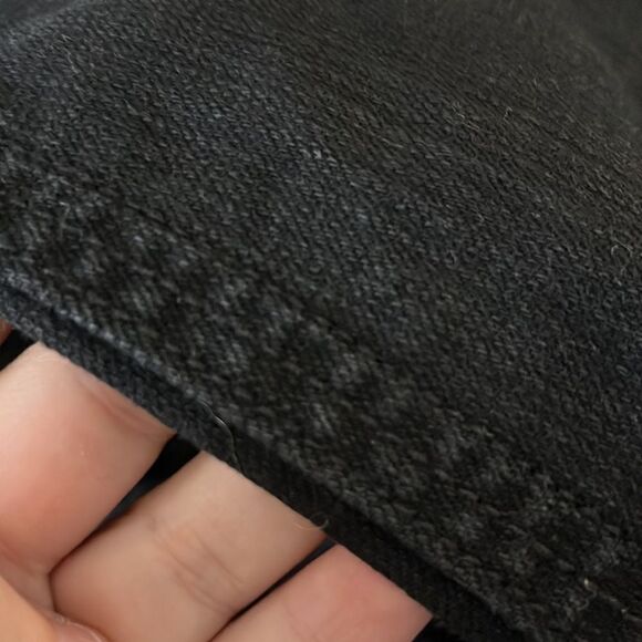 Free People Black Vertical Textured Straight 5 Pocket Button/ZipUp Jeans-Size 29 - Picture 14 of 14